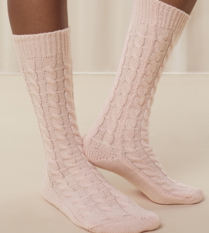 Rib Socks Light Pink