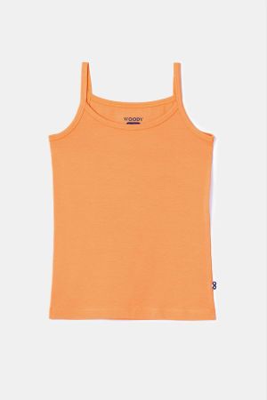 Woody meisjes singlet ORANJE