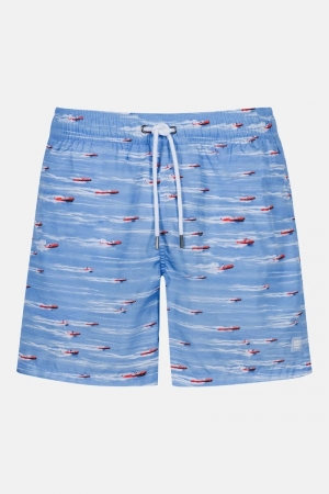 Zwemshort Racing Boats HEAVENLY BLUE