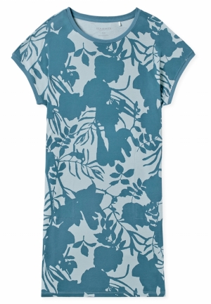 Slaapshirt bloemenprint BLUEBIRD