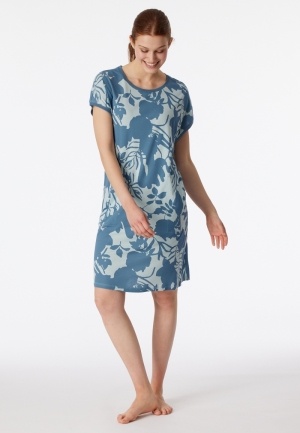 Slaapshirt bloemenprint BLUEBIRD