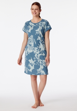 Slaapshirt bloemenprint BLUEBIRD