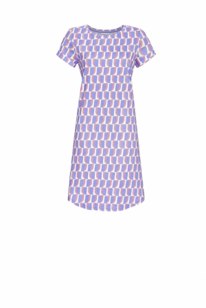 Slaapkleedje grafisch print BLAUW