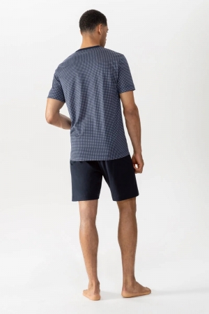 Herenpyjama Blue Grid YACHT BLUE