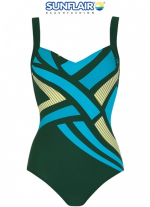 Sunflair badpak stripes TURQUOISE