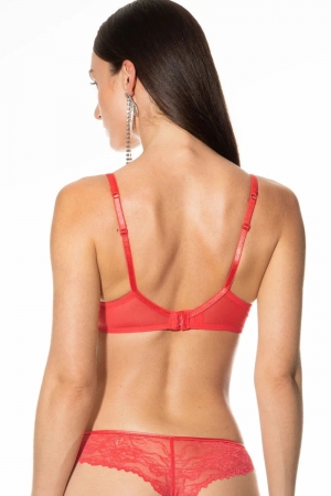 Fabulous half cup spacer bh LOLLOPOP RED