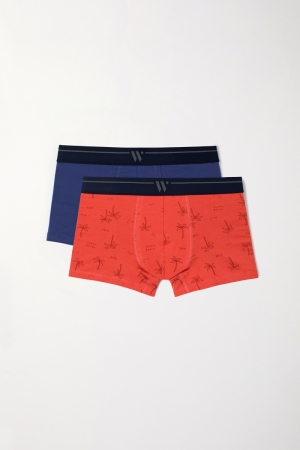 Boxershorts palmbomen 2-pack ROOD