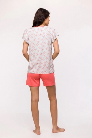 Pyjama met short zeesterren BLAUW