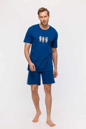 Herenpyjama Zeepaardje DONKERBLAUW