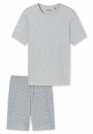 Pyjama kort Fine Interlock GRIJS