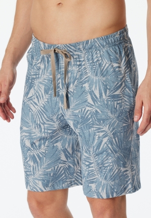 Pyjama kort met ronde hals BLAUW