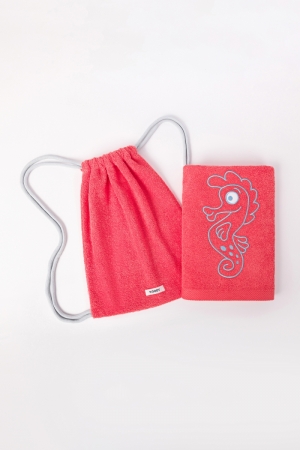 Handdoek KORAALROOD