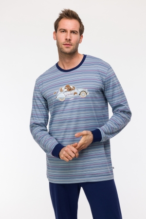Herenpyjama Labradoodle Lou BLAUW
