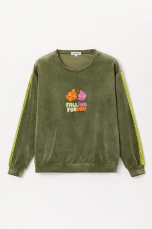 Pyjama Falling For You KAKIGROEN