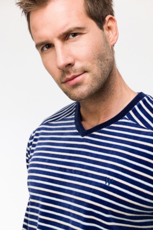 Herenpyjama velours NAVY BLUE