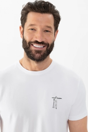 Pyjamashirt korte mouw WIT
