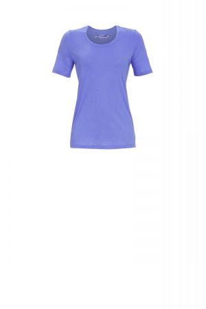 T-shirt met ronde hals BLAUW