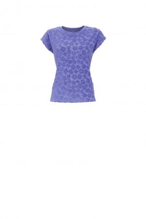T-shirt Jacquard badstof BLAUW