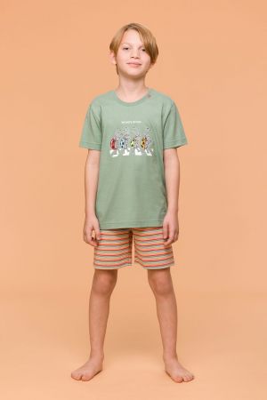 Jongenspyjama lieveheersbeest KAKI