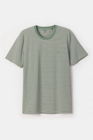 Herenpyjama, gestreept KAKI