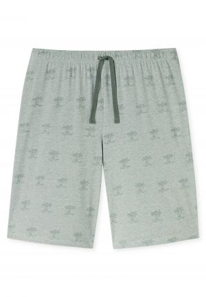 Korte pyjama V-hals, palm KAKI