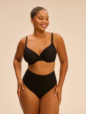Story high waist string ZWART