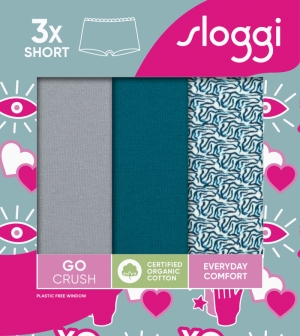 Sloggi GO Crush Short 3-pack MEERKLEURIG