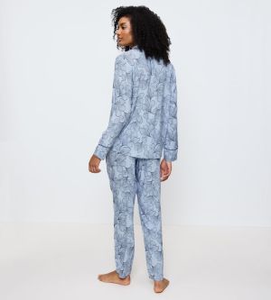 Boyfriend pyjama lang BLAUW