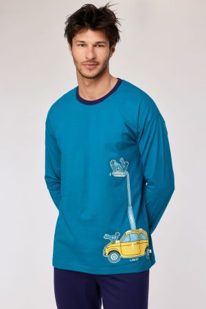 Herenpyjama Duif Wanda GROENBLAUW