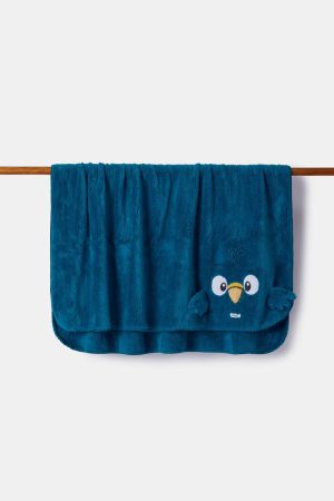 Plaid fleece Duif Wanda PETROL