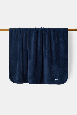 Plaid fleece DONKERBLAUW