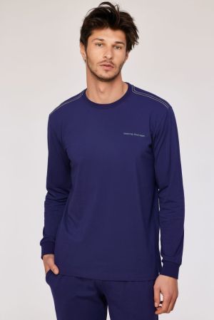Herenpyjama Dream big DONKERBLAUW