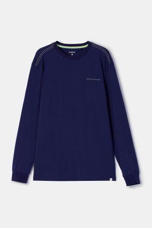 Herenpyjama Dream big DONKERBLAUW