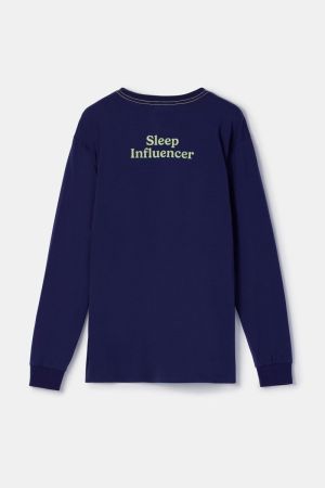 Herenpyjama Dream big DONKERBLAUW