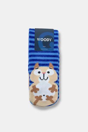 Warme kousen met anti-slip BLAUW