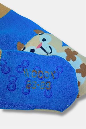 Warme kousen met anti-slip BLAUW