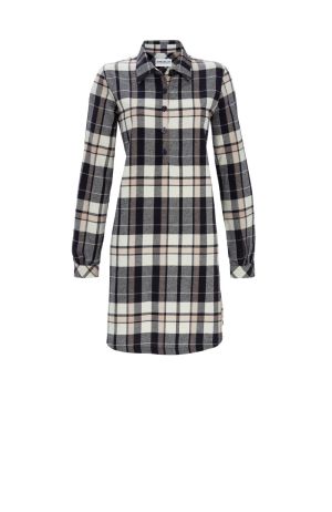 Slaapkleed, flanel DONKERBLAUW