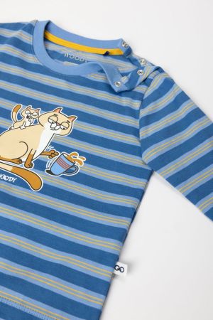Babypyjama Kat BLAUW