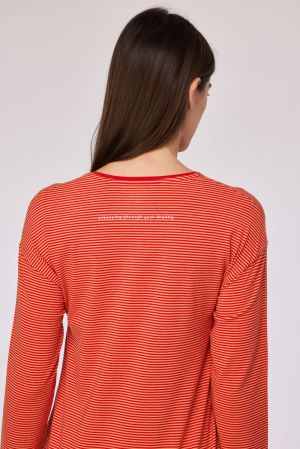 Damespyjama Nighttime Hero ROOD-ORANJE