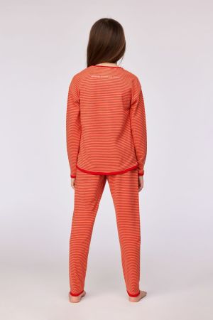 Meisjespyjama Nighttime Hero ROOD-ORANJE