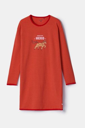 Nachtkleed Nighttime Hero ROOD-ORANJE