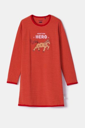 Nachtkleed Nighttime Hero ROOD-ORANJE