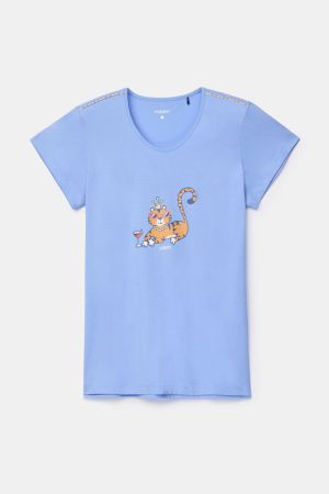 Damespyjama BLAUW