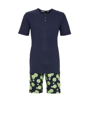 Herenpyjama met knoopjes BLUE NAVY