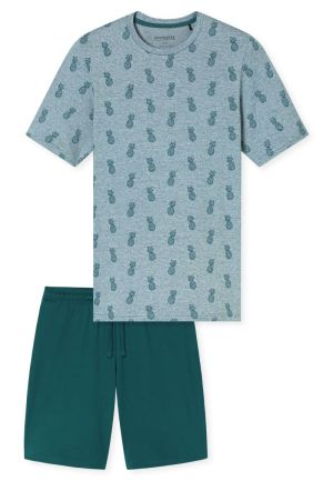 Korte pyjama ananas GROEN