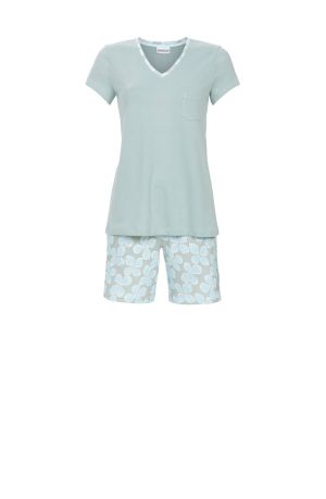 Pyjama met V-hals en short ISLAND GREEN