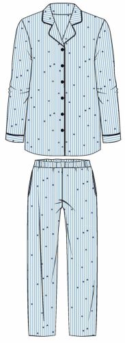 Pyjama gestreept en hartjes AIR BLUE