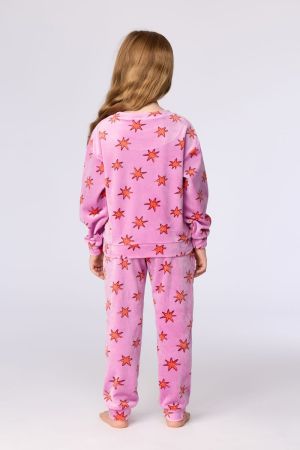 Meisjespyjama sterrenprint ROZE