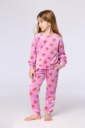 Meisjespyjama sterrenprint ROZE