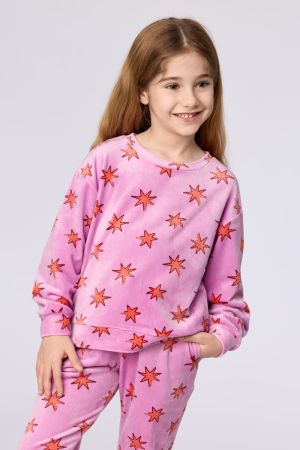 Meisjespyjama sterrenprint ROZE